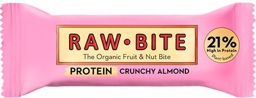 RawBite Protein Crunchy Almond Økologisk 45 gr RawBite Protein Crunchy Almond Økologisk 45 gr