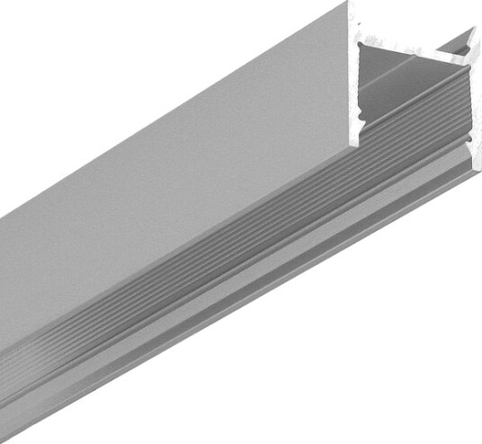 Topmet 2m aluminiumsprofil LEVEL12 C/U1 Anodisert påbygging LED skinne