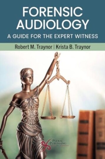 Forensic Audiology  A Guide for the Expert Witness