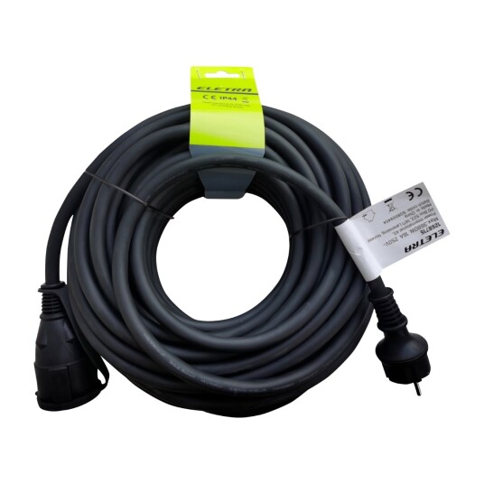 Eletra skjøteledning Ut 20 M 2,5 mm2 sort