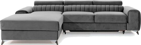 Seksjonssofa Eltap Grayson 278x205x92 cm Nube 3 Lys Grå Venstre