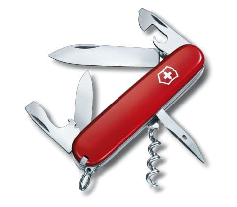 Victorinox Spartan, Klappkniv uten lås, Multiverktøyskniv, Klipp punkt, Rustfritt stål, ABS syntetisk, Rød, Sølv