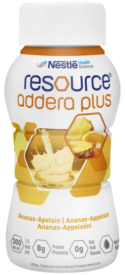 Resource Addera plus næringstilskudd, Ananas og appelsin, 4x200 ml Resource Addera plus næringstilskudd, Ananas og appelsin, 4x200 ml