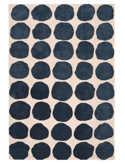 Chhatwal & Jonsson Big Dots teppe light khaki/blue melange, 230 x 320 cm