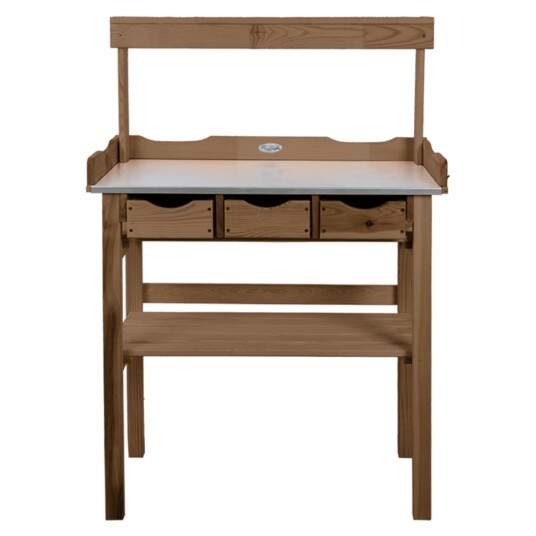 Esschert Design Plantebord med skuff og stativ brun Esschert Design Plantebord med skuff og stativ brun