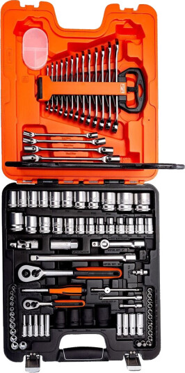 Bahco S87+7 Kombinasjons Pipenøkkelsett 1/4" og 1/2" med 94 Deler