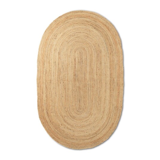 ferm LIVING Eternal juteteppe oval small Natural