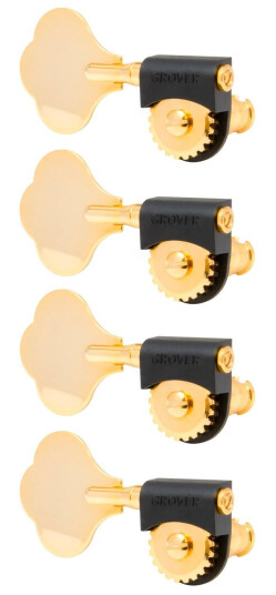 Grover 143gl4 Lightweight Bass Machines 4-In-Line, Lefthand, Right - Gull