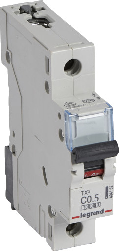 Legrand 10 stk TX³ MCB automatsikring C0.5 1P 1M 10/10kA