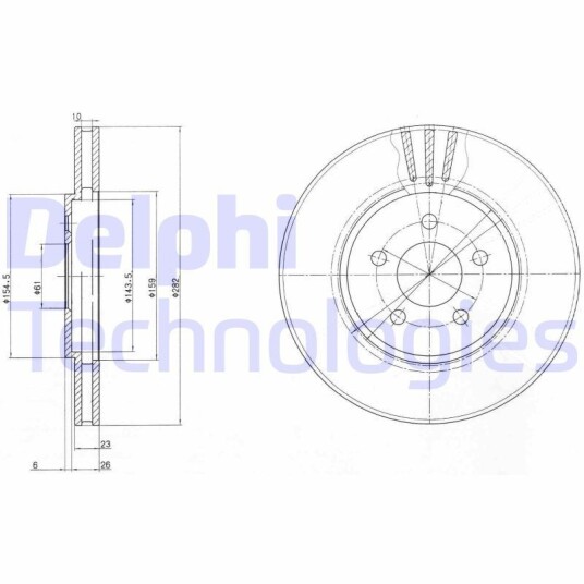 Bremseskive DELPHI BG4000 Bremseskive DELPHI BG4000
