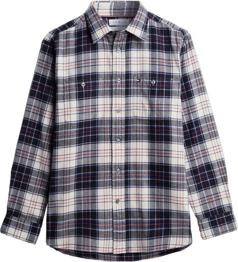 Tommy Hilfiger Rwb Tartan Flannel Cream XL