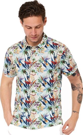 Func Factory Printed Golf pologenser herre Light Tropic (862) Large