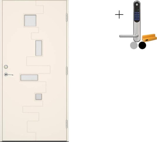 Ytterdør Swedoor Advance-Line Statement Flow med Yale Doorman Classic Home