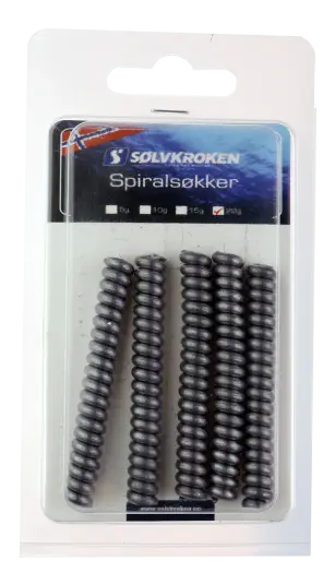 Sølvkroken Spiralsøkke 5pk 20 gr Sølvkroken Spiralsøkke 5pk 20 gr