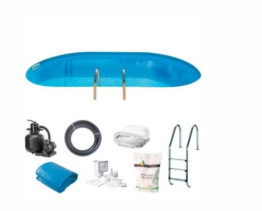 Swim & Fun nedgravd basseng oval 800 x 400 x 120 cm KPEOV8027