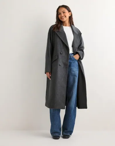 Vero Moda Grå Vmharper Long Wool Coat Ga Noos Vero Moda Grå Vmharper Long Wool Coat Ga Noos