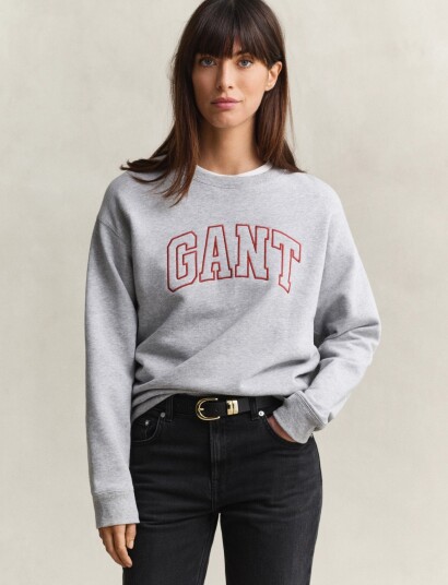 Gant Graphic C Neck Sweat Grey L