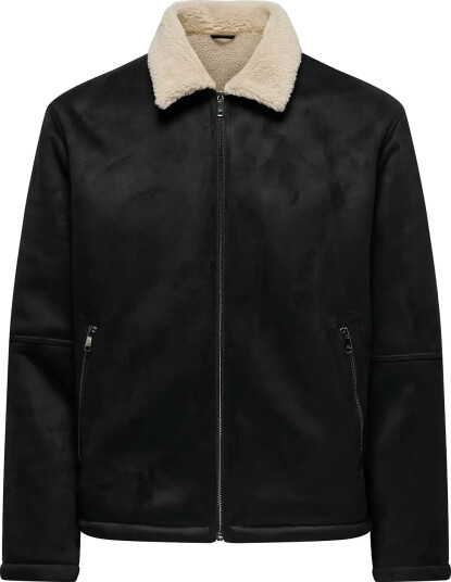 ONLY & SONS Onsroyce Shearling Jacket Otw - Black - L ONLY & SONS Onsroyce Shearling Jacket Otw - Black - L