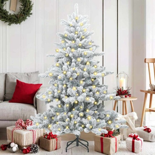  Kunstig sammensatt juletre med 150 LED med stativ 150 cm PVC