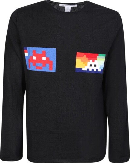 Comme des Garçons Herre Strikkevarer Svart S,