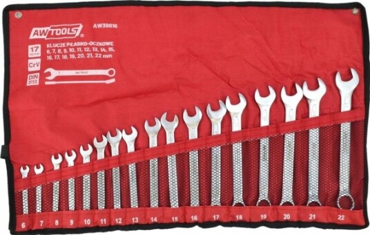 Aw-Tools Aw Kombinasjonsnøkkelsett 17Stk/6Mm-22Mm