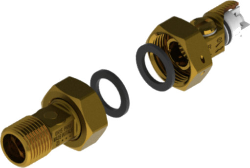Vannmålerkoblingssett Ecobrass 1/2" nippel. Med tilbakeslagsventil