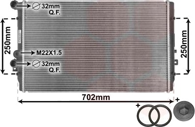 VAN WEZEL 58002193 Radiator motorkjøling VAN WEZEL 58002193 Radiator motorkjøling