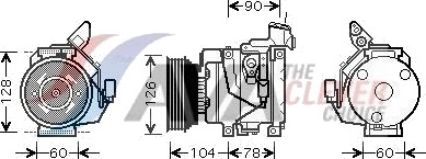 AVA COOLING SYSTEMS TOK437 AC-kompressor