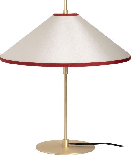 Tafta Bordlampe Ø40 cm Rød / Off white