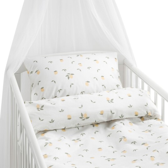 Borganäs Sengesett Sprinkelseng Lemons 100x130 Gul