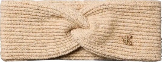 Calvin Klein Ck Metal Wool Twist Headband - B2299 BEIGE HEATHER BROS - One Size