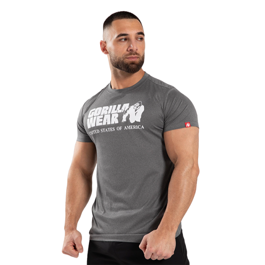 Gorilla Wear Classic Training T Shirt Grey Melange Grå X large