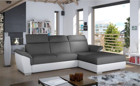 Hjørnesofa Eltap Trevisco 272x216x100 cm Sawana 05 Soft 17 Mørk grå Høyre