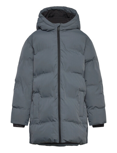 Mango Long Padded Anorak With Hood - Grey - 7 Mango Long Padded Anorak With Hood - Grey - 7