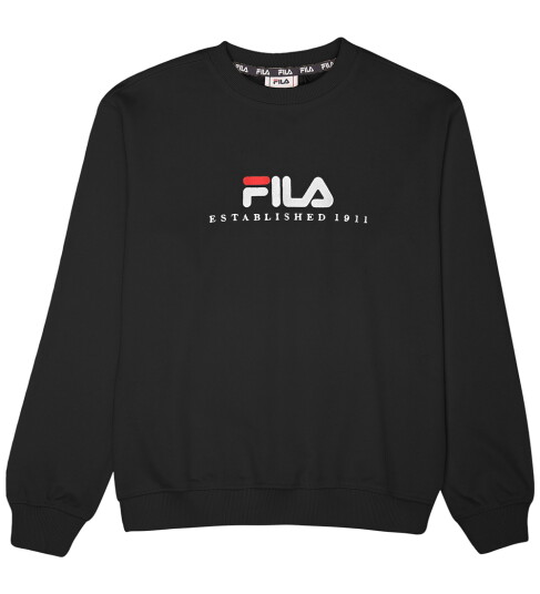 Fila Collegegenser Carisio Regular Logo Crewneck Svart