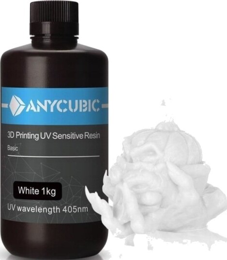 Printer Resin For 3D Printer Anycubic 3D Printing Uv Sensitive Resin Basic 1Kg Hvit