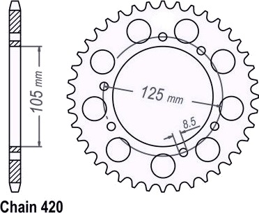 Kjedehjul SUNSTAR 1 1446 53 Kjedehjul SUNSTAR 1 1446 53