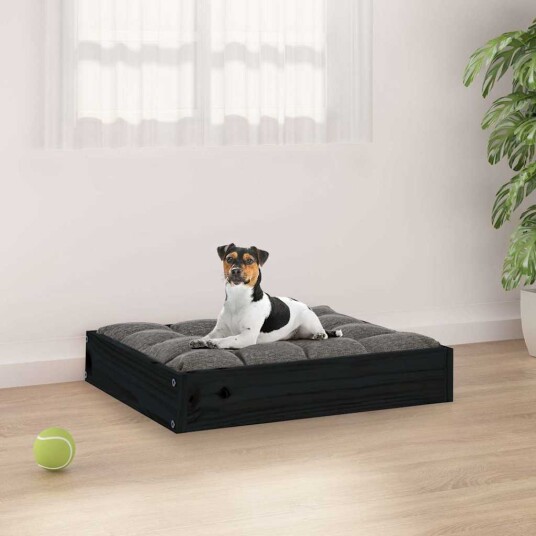 Vidaxl Hundeseng Svart 51.5X44X9 cm Heltre Furu Vidaxl Hundeseng Svart 51.5X44X9 cm Heltre Furu