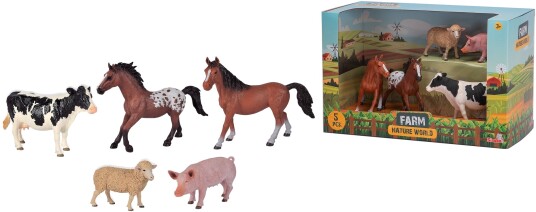 Simba Toys Gårdsdyr Sett med 5 Figurer for Barn fra 3 År