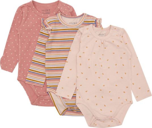 Hust and Claire Blue Body 3 pak Peach dust (92 / 2 år)