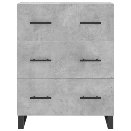 vidaXL Skjenk betonggrå 69,5x34x90 cm konstruert tre