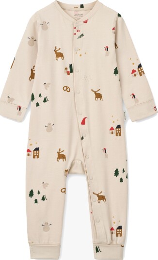 Liewood Birk Grow Pysjamas Jumpsuit Holiday / Sandy 86-92