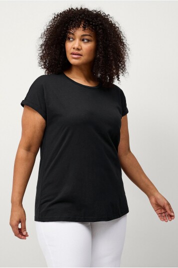 Zizzi - Topp mKatja S/S T-shirt 2-pakning - Blå