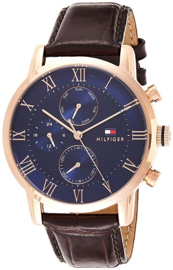 Tommy Hilfiger Herreklokke 1791399 Blå/Lær Ø44 mm Tommy Hilfiger Herreklokke 1791399 Blå/Lær Ø44 mm