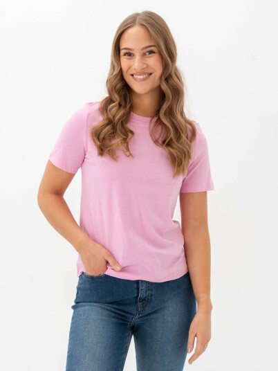 Vero Moda Paulina Short Sleeve T-Shirt Rosa L