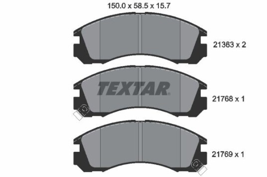 Bremseklosser TEXTAR 2136301 Bremseklosser TEXTAR 2136301