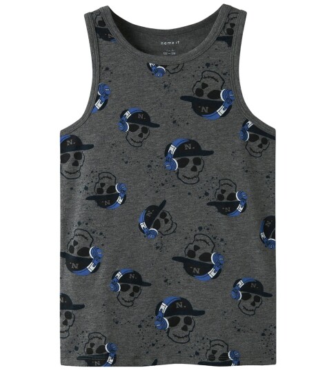 Name It Dark Grey Melange Nkmtank Topp 2P Dark Grey Mel Skull Noos 92 Name It Dark Grey Melange Nkmtank Topp 2P Dark Grey Mel Skull Noos 92