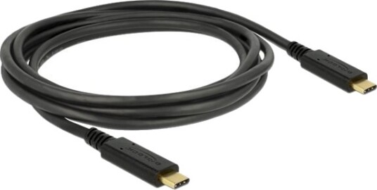Delock USB-C 3.1 Gen 1 Kabel 2m 3A Svart