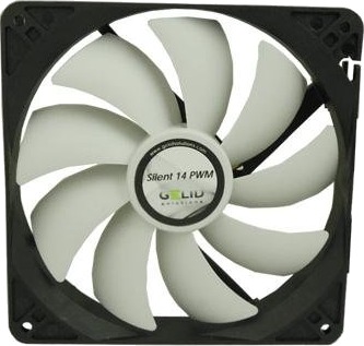 Gelid Solutions Silent 14 Pwm Vifte 14cm 750 Rpm 1200 Rpm Sort Hvit
