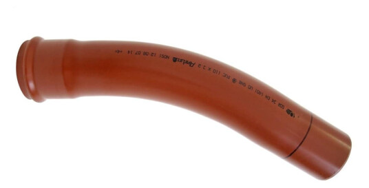 Pipelife Langbend PVC 250mm / 30 ° Pipelife Langbend PVC 250mm / 30 °